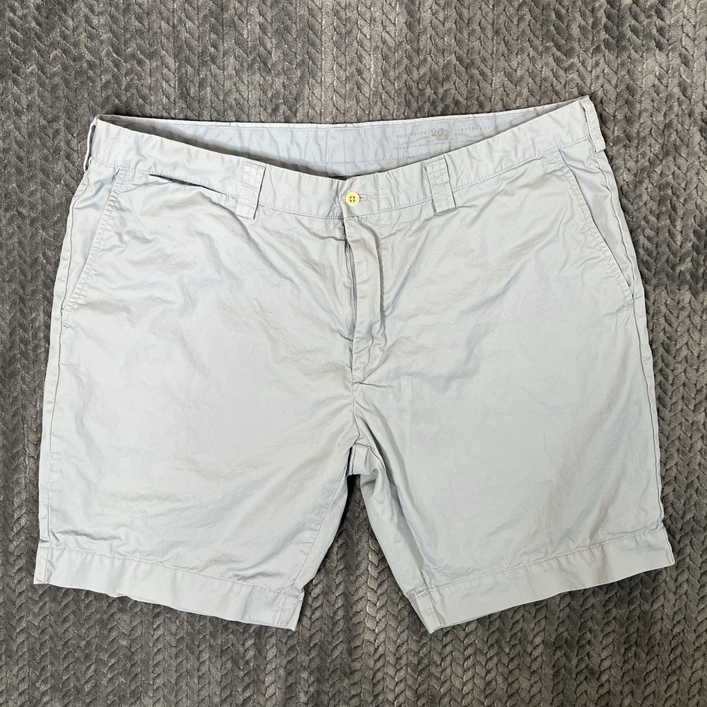 Polo Ralph Lauren Chino Shorts Men's Size 40 Light Blue Pima Cotton Blend